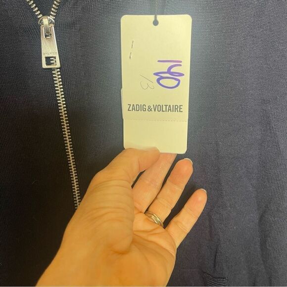 Sixtine Zip-Front camo Tock Strass Hoodie FLAWED new Large - Picture 7 of 15